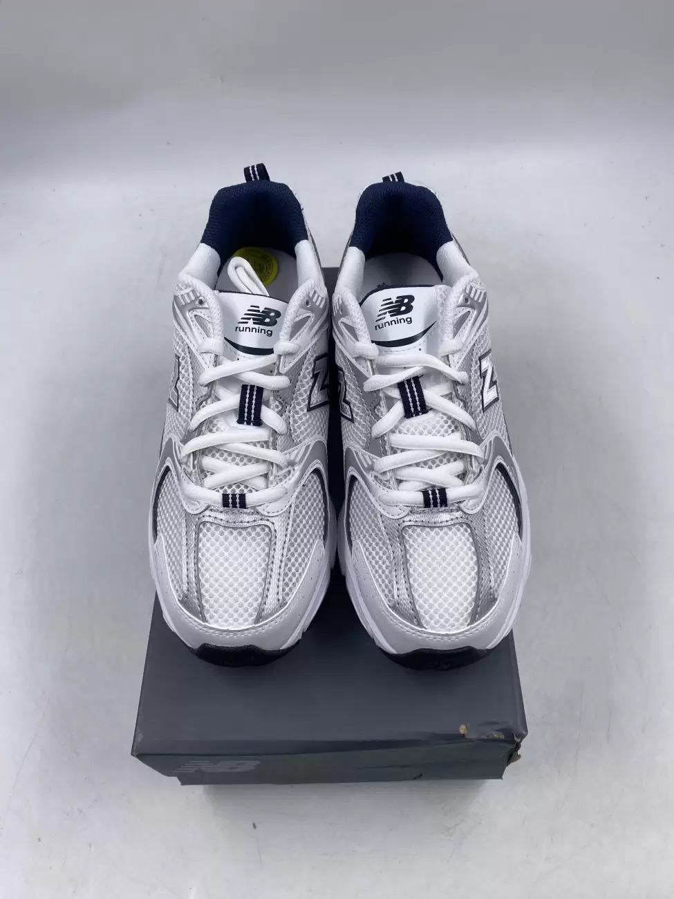 New Balance 530 White Silver Navy Discount 20% ⚡️ All sizes available ✓  Authentic with box 📦 order now by DMs 📥