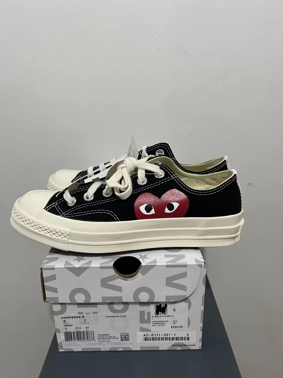 Used comme des hot sale garcons converse