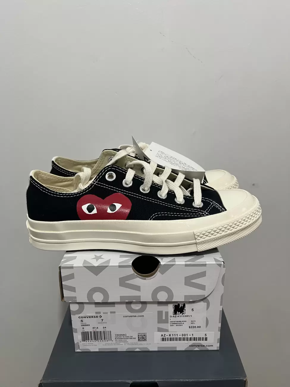 Converse cdg cheap size 5