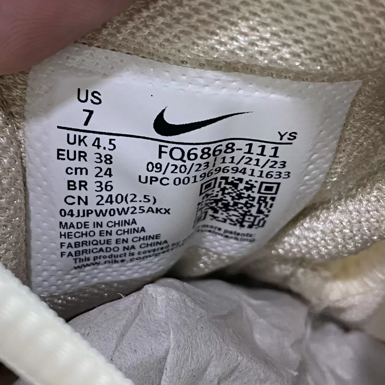 Eu to us best sale size nike