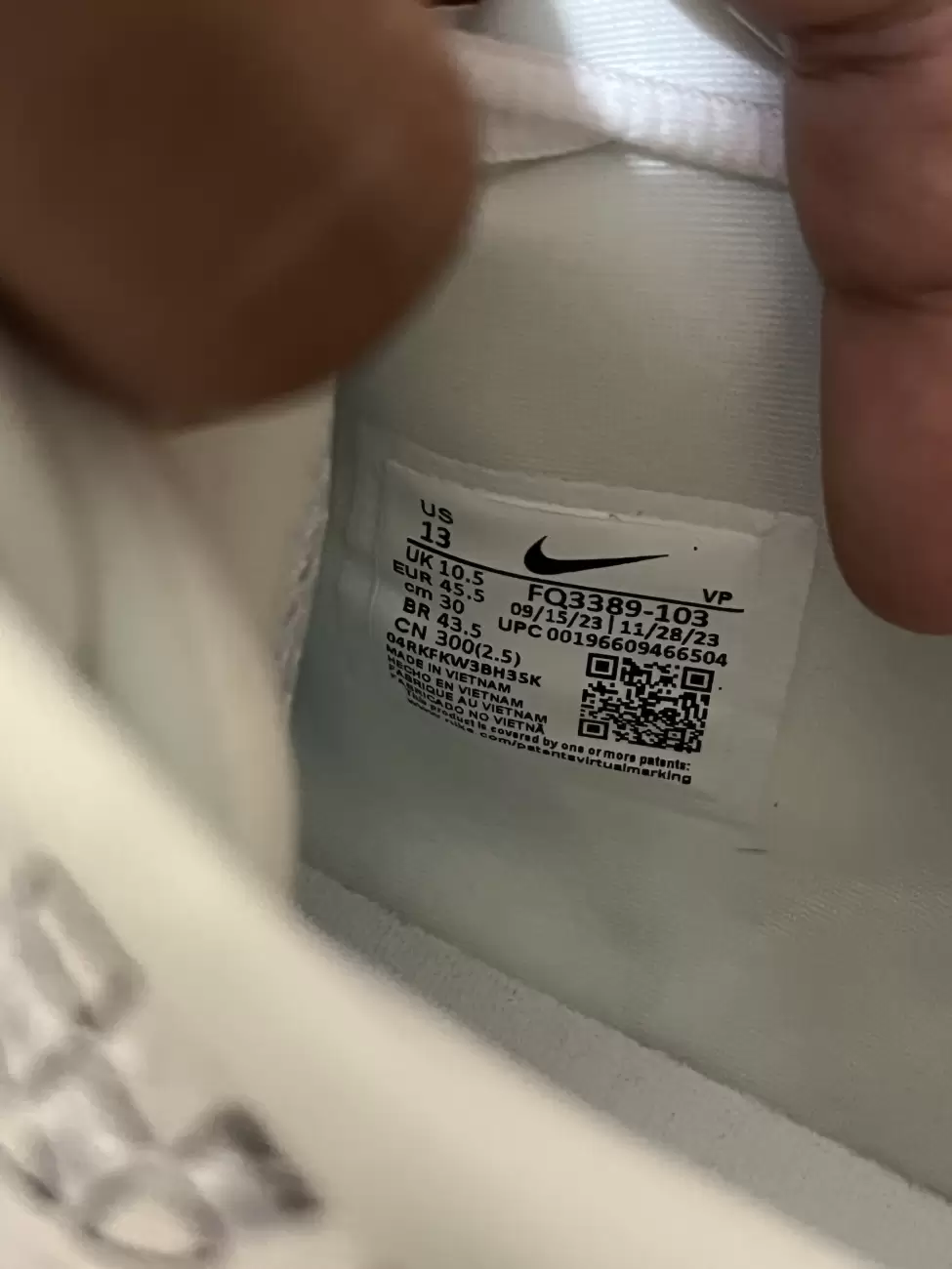 Nike gs clearance size chart