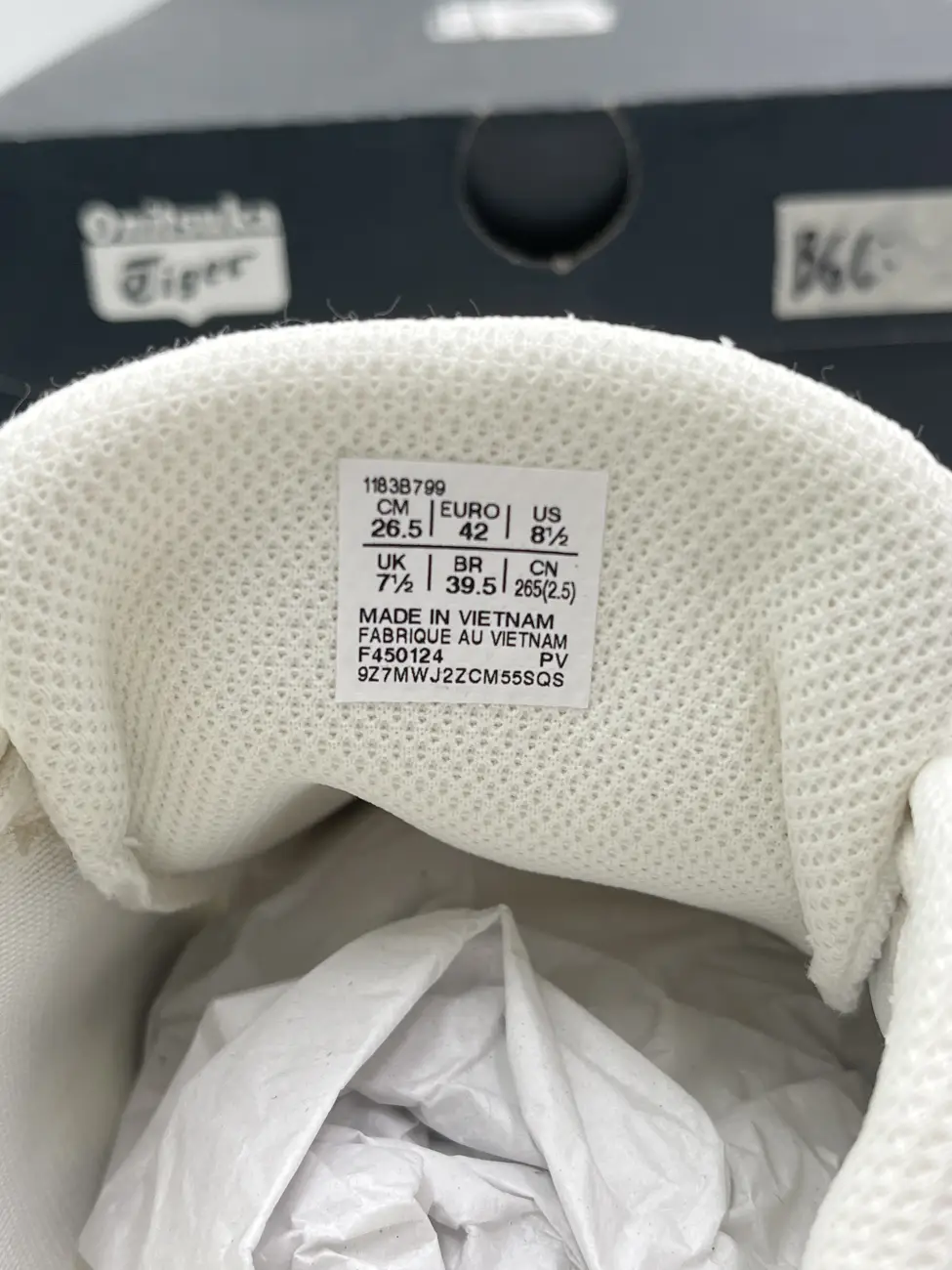 Tag size onitsuka tiger sales