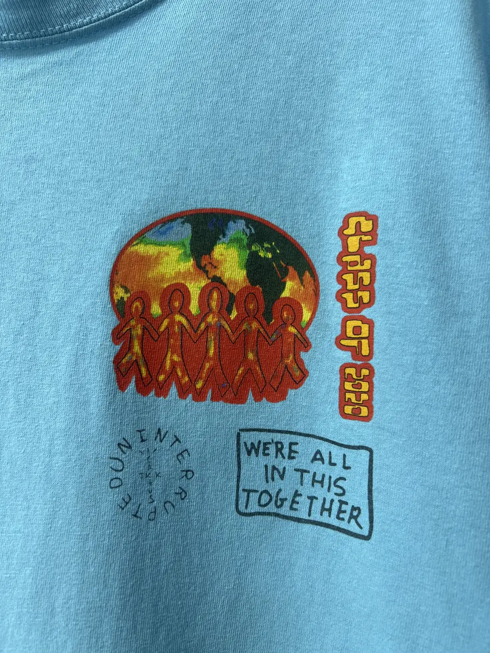 Tシャツ・カットソー Travis Scott Cactus Jack C/O 2020 T-Shirt Light Blue SS 20 Travis Scott Cactus Jack C/O 2020 T-Shirt Light Blue Men's