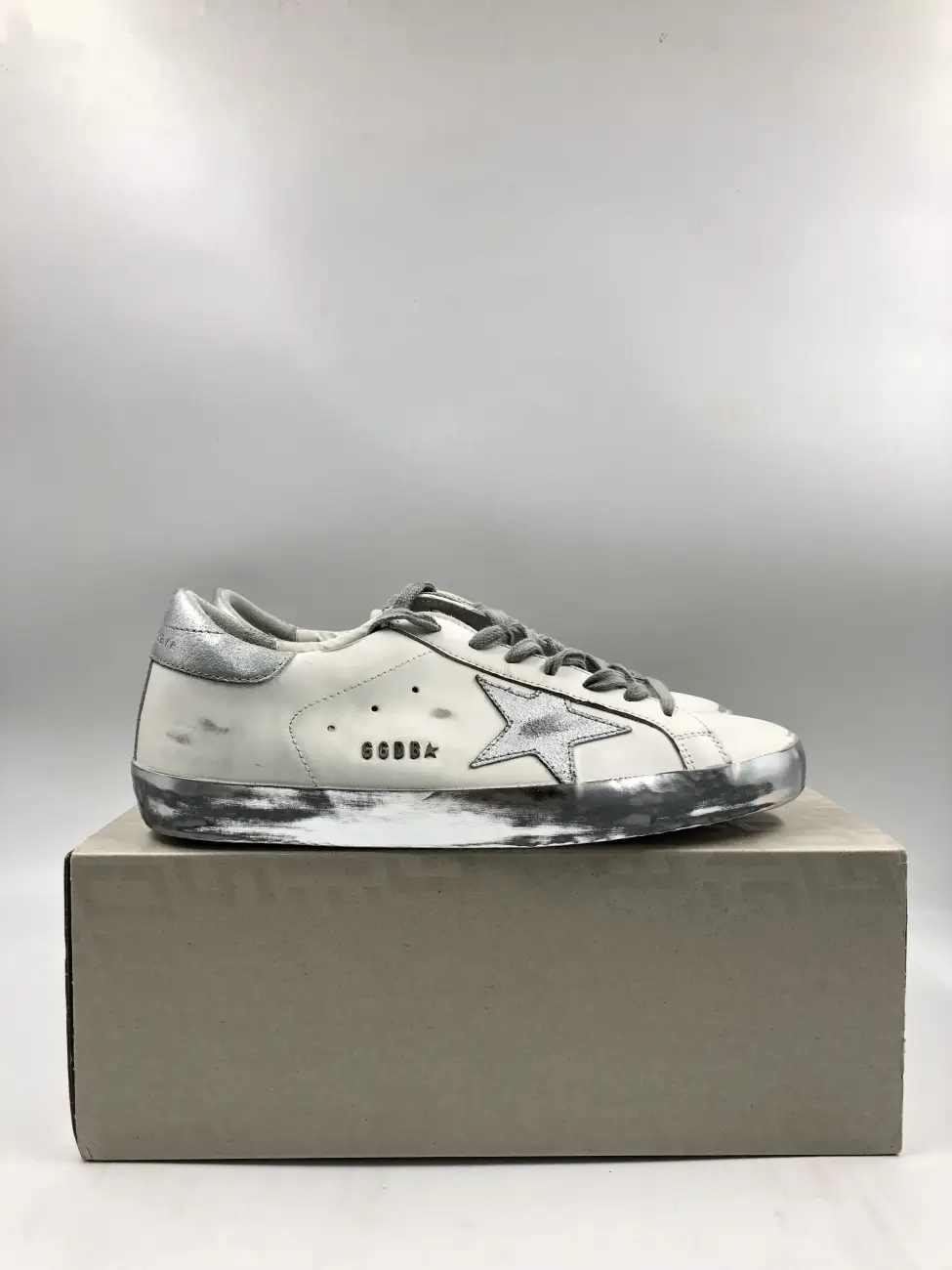 ★Golden ★SUPER STAR★GMF00101 F000314 80185 Golden Goose Super-Star White/Silver | AfterMarket