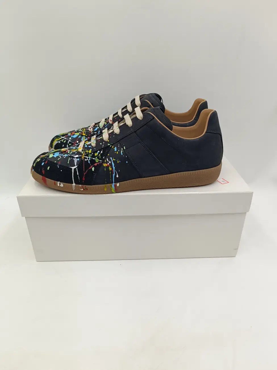 【Maison margiela】painted german army sneakers (24-26cm) Maison Margiela Paint Replica German Army Trainer (GAT