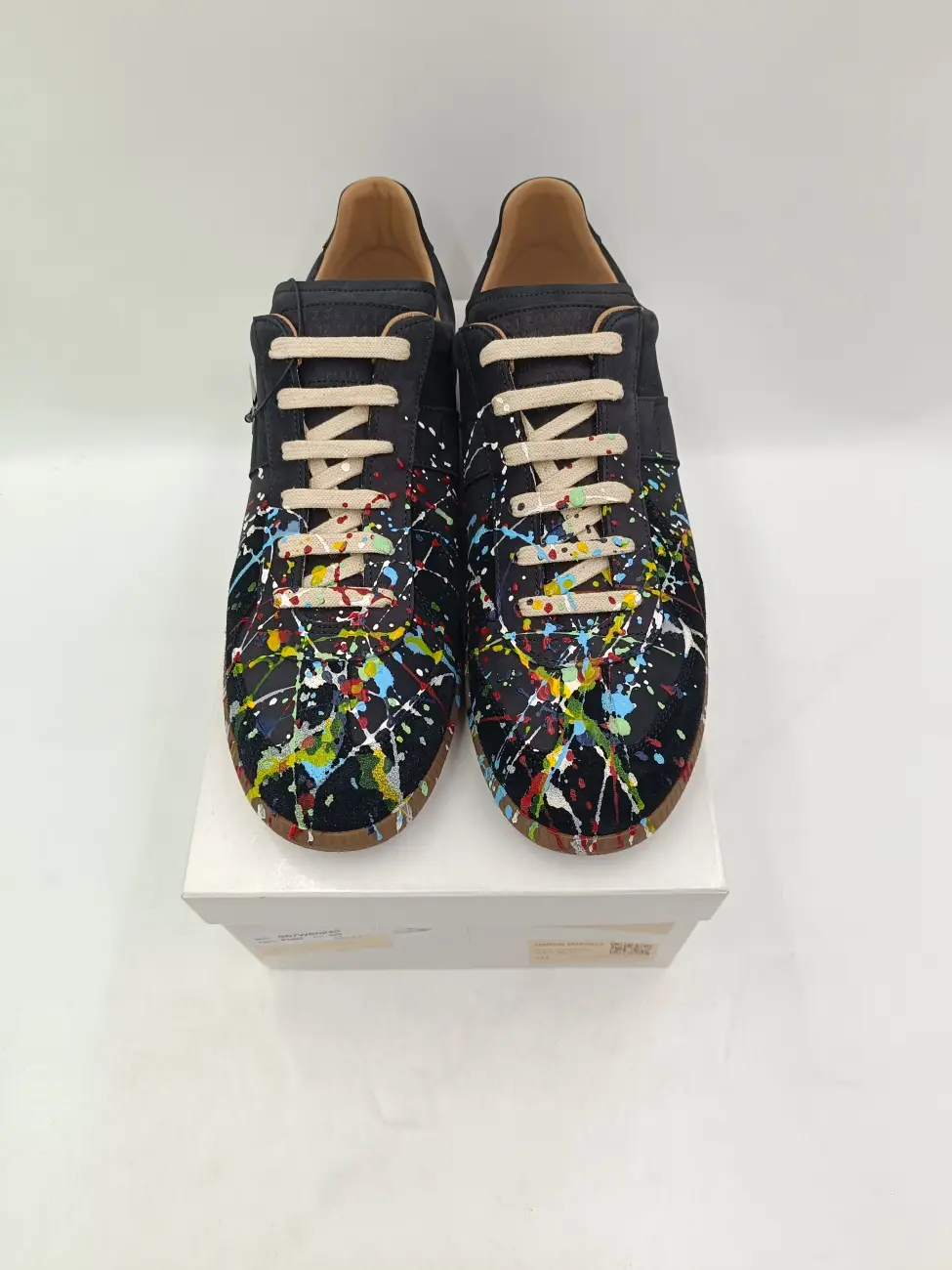 【Maison margiela】painted german army sneakers (24-26cm) Maison Margiela Paint Replica German Army Trainer (GAT