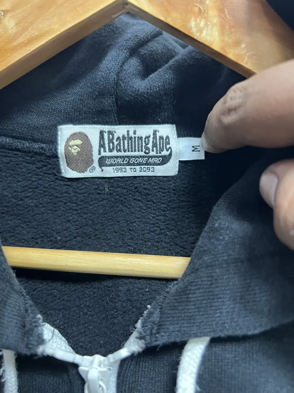 Bape Black 93 Ape Patch Hoodie | AfterMarket
