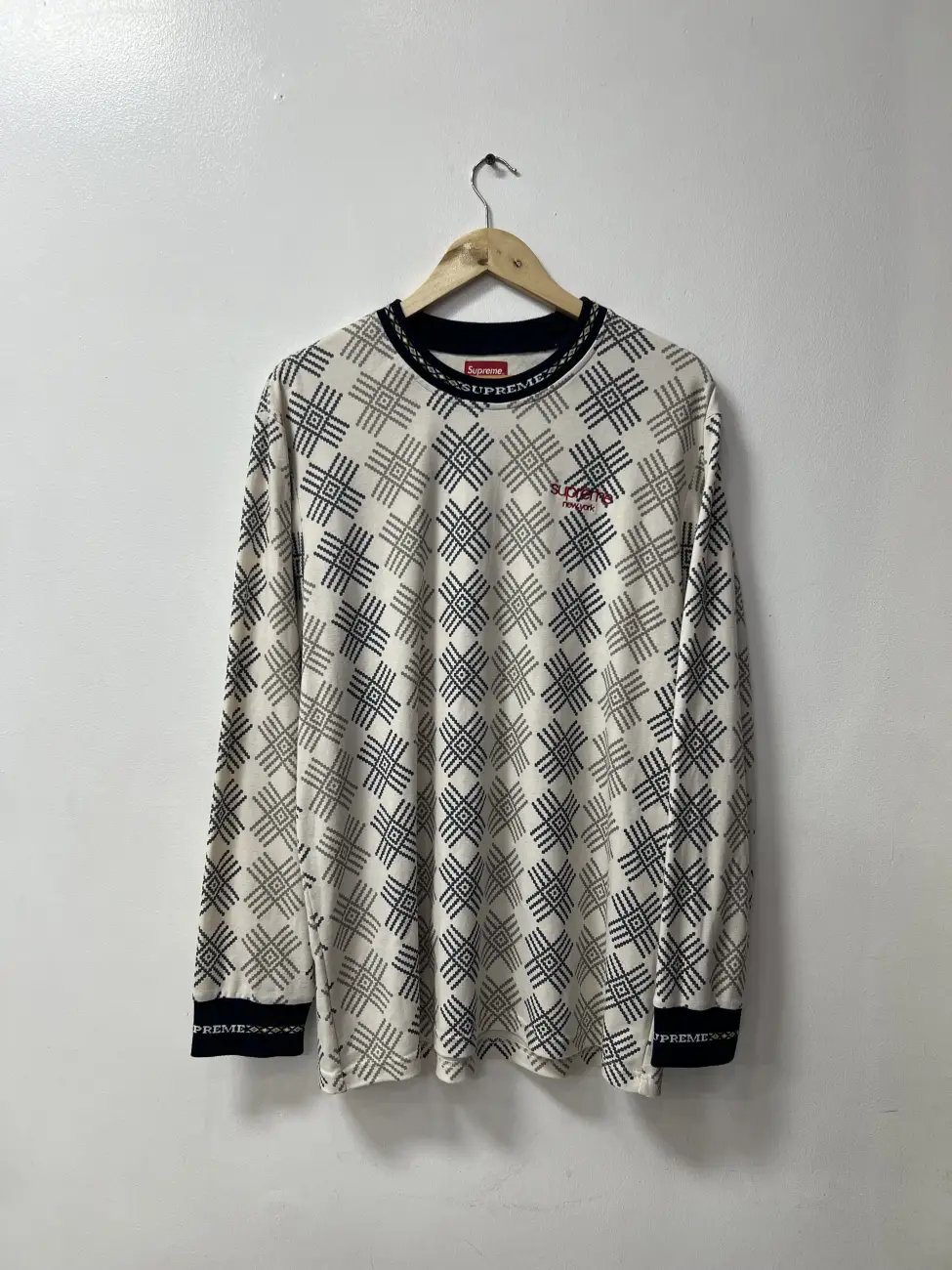 Supreme Motif L/S Top Offwhite | AfterMarket