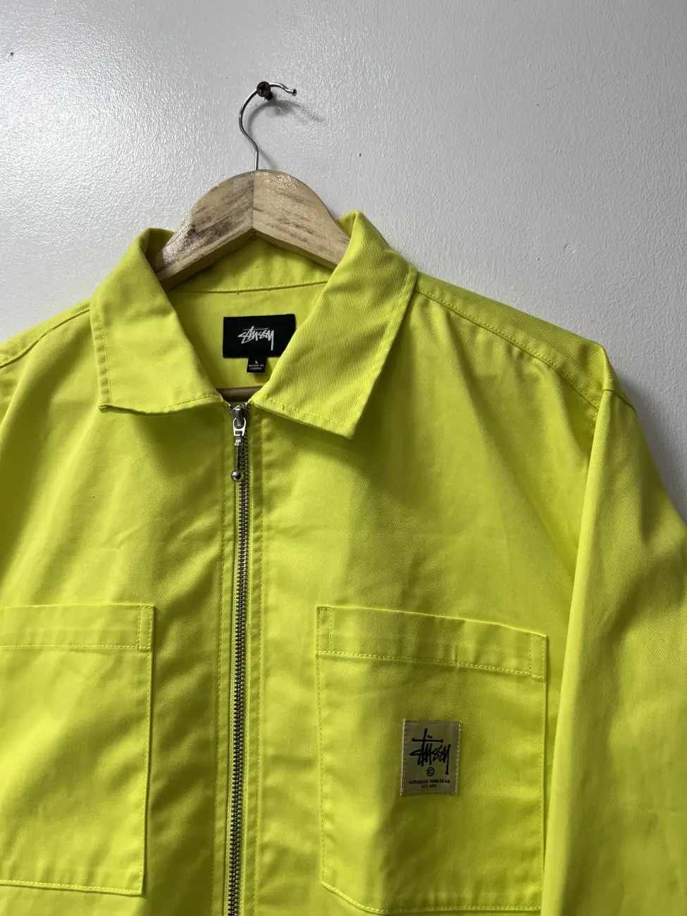 stussy Boxy Linen Zip Jacket カバーオール
