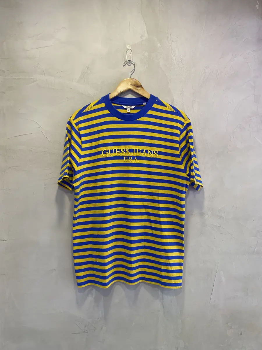 Gue$$ A$ap Blue/Yellow Stripe Tee | AfterMarket