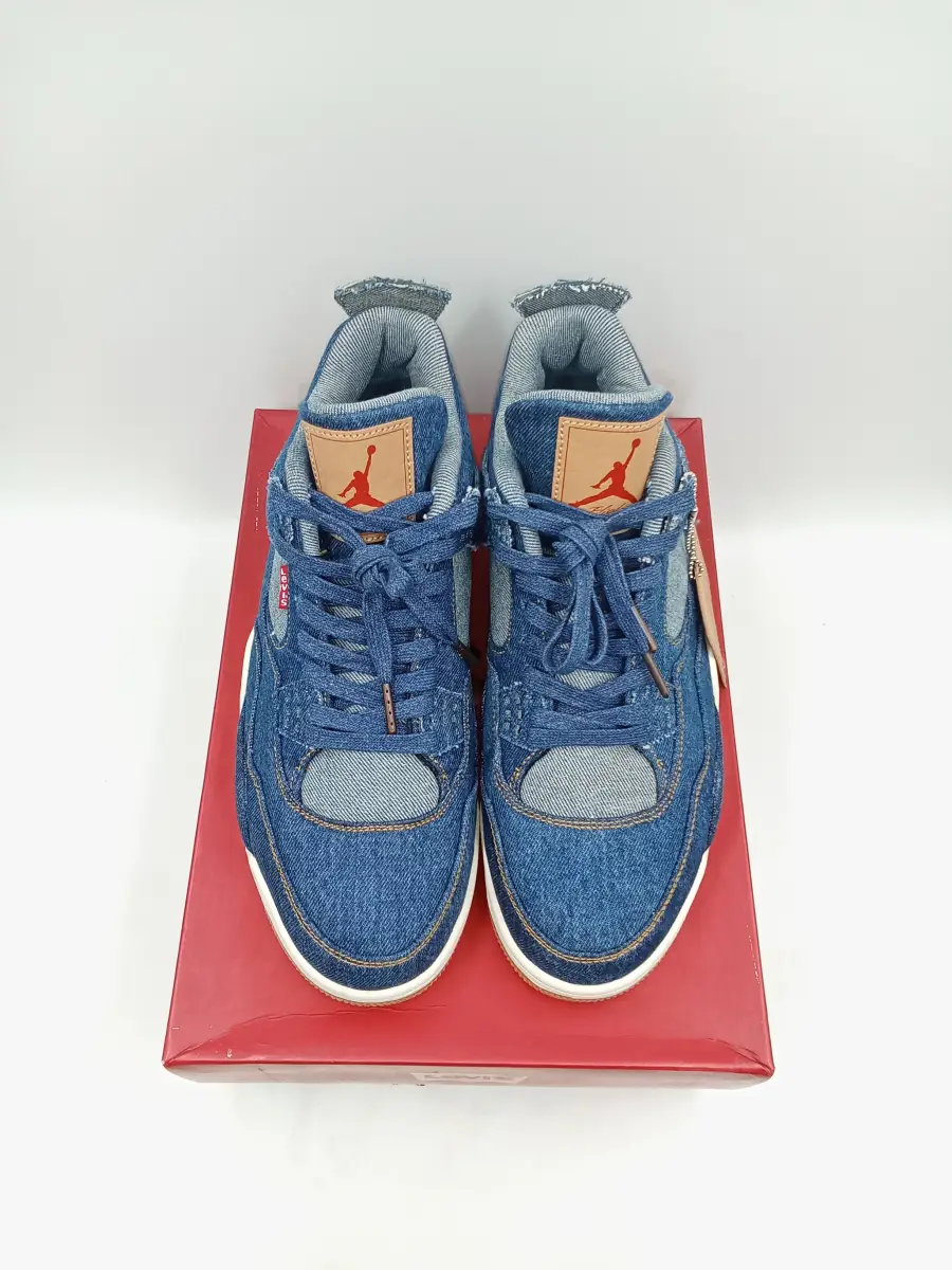 Jordan 4 Retro Levis Denim Tag With Levis Logo AfterMarket