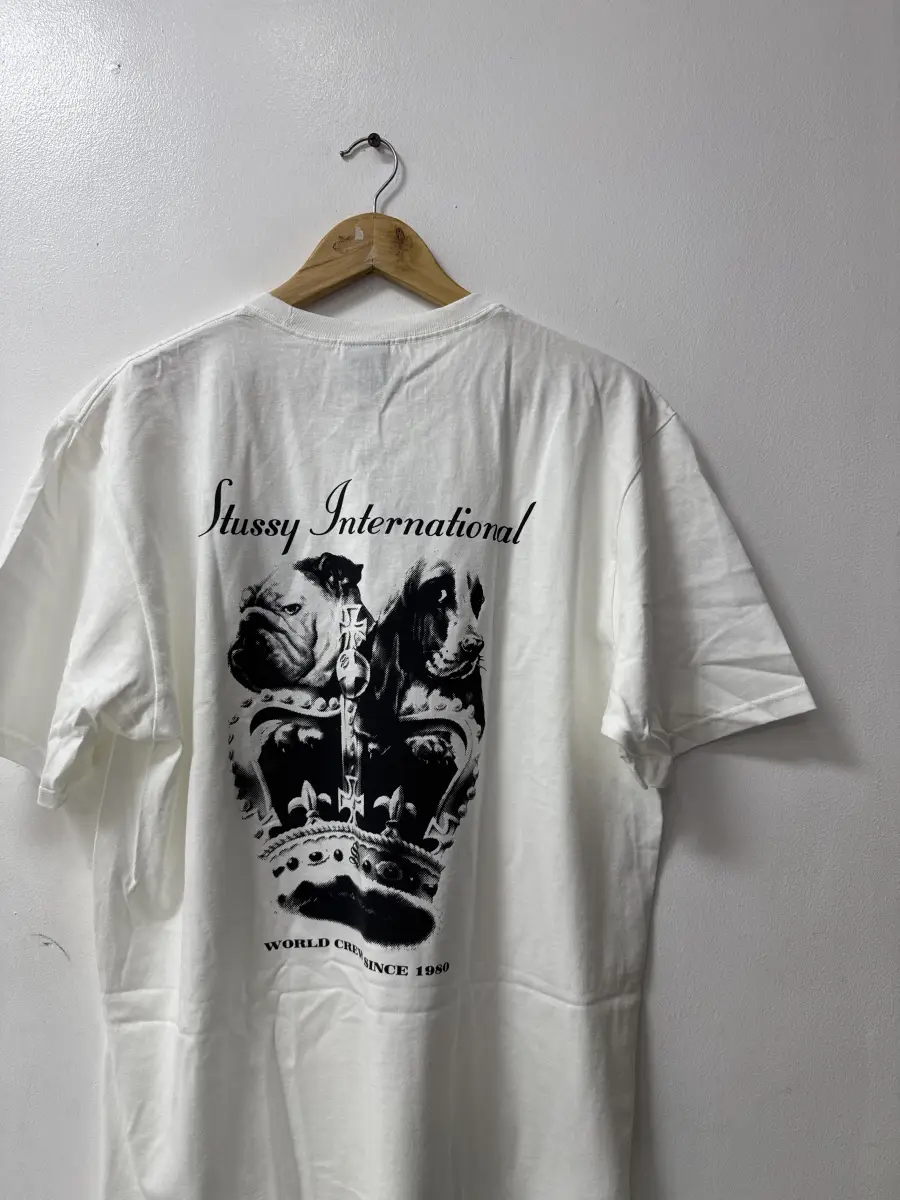 Stussy Dog Crown White Tee | AfterMarket