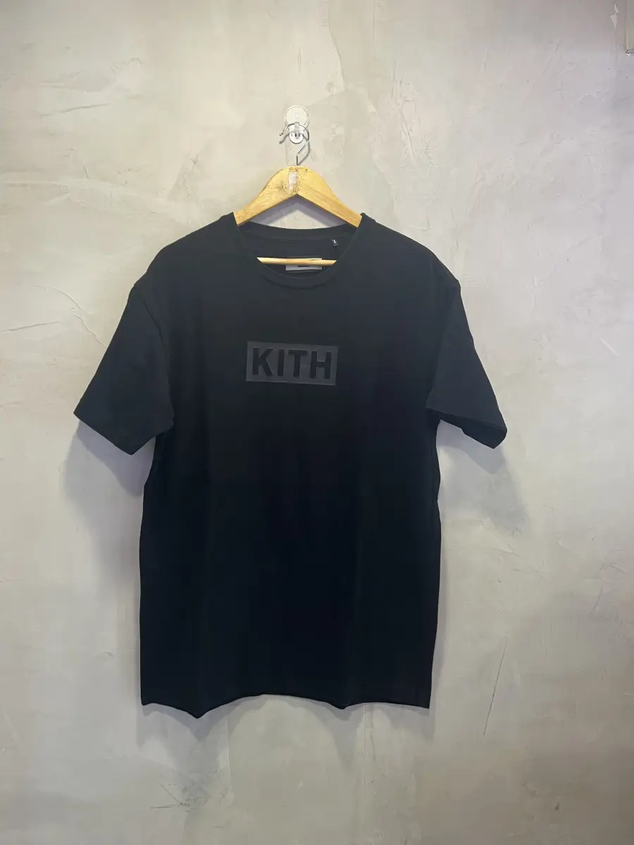 Kith Box Logo Black On Black Tee | AfterMarket