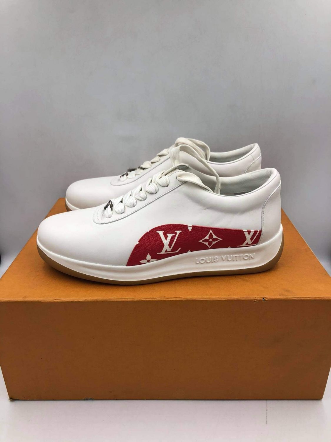 Supreme X Louis Vuitton Sport Sneaker 'Monogram Red' - Louis Vuitton - CL  0147 - white/red