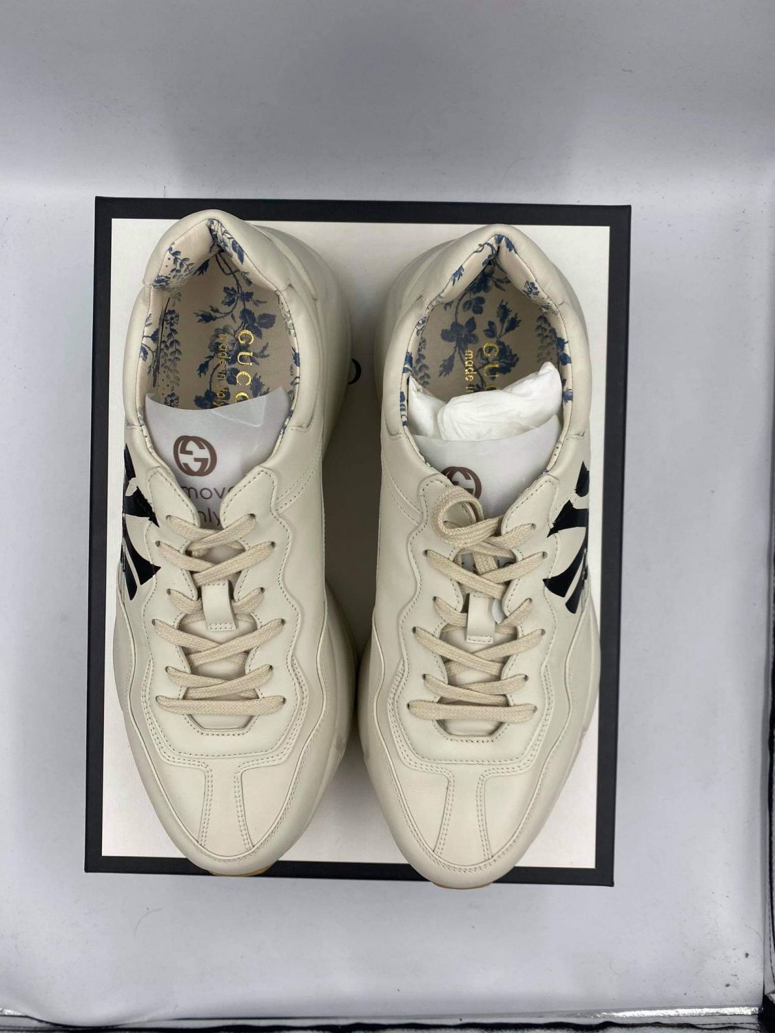 Buy Gucci Rhyton Leather Sneaker 'NY Yankees' - 548638 DRW00 9022 - White