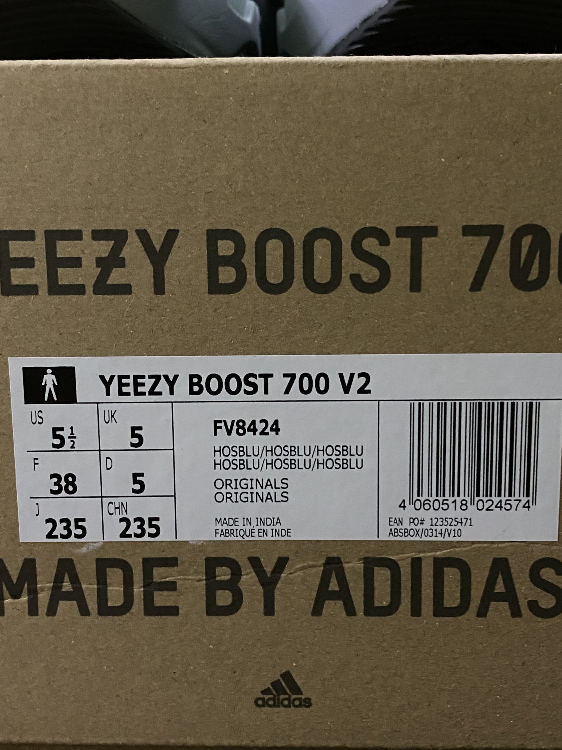 Adidas yeezy boost 2024 700 v2 hosblu