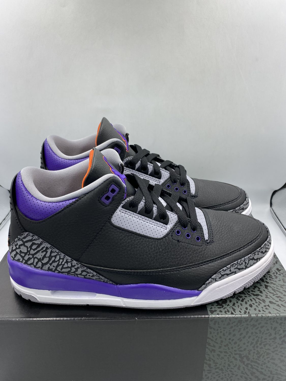 Jordan 3 Retro Black Court Purple