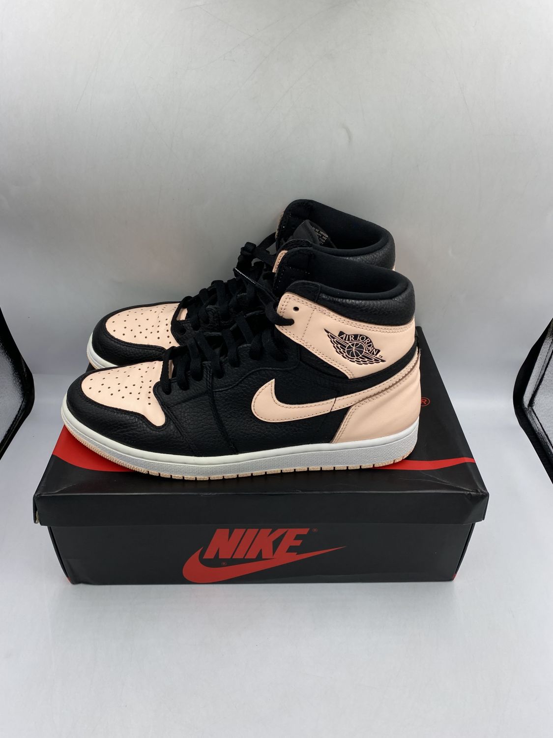 Jordan 1 retro high shop black crimson tint size 6