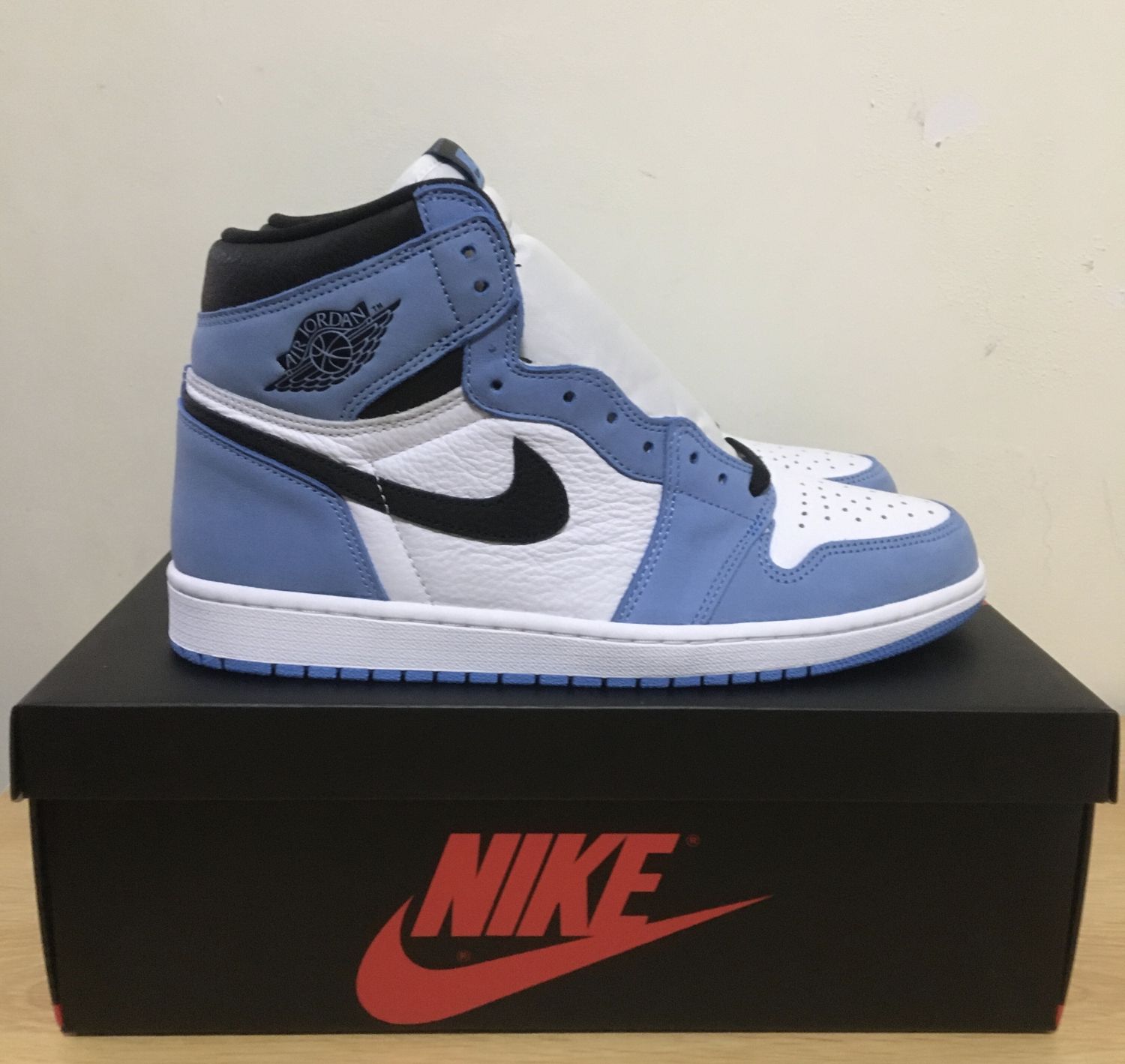 Jordan 1 Retro High White University Blue Black | AfterMarket