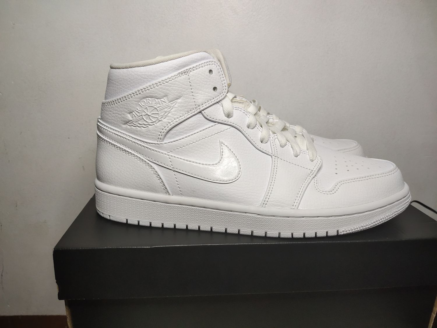 Air jordan fashion 1 retro mid triple white