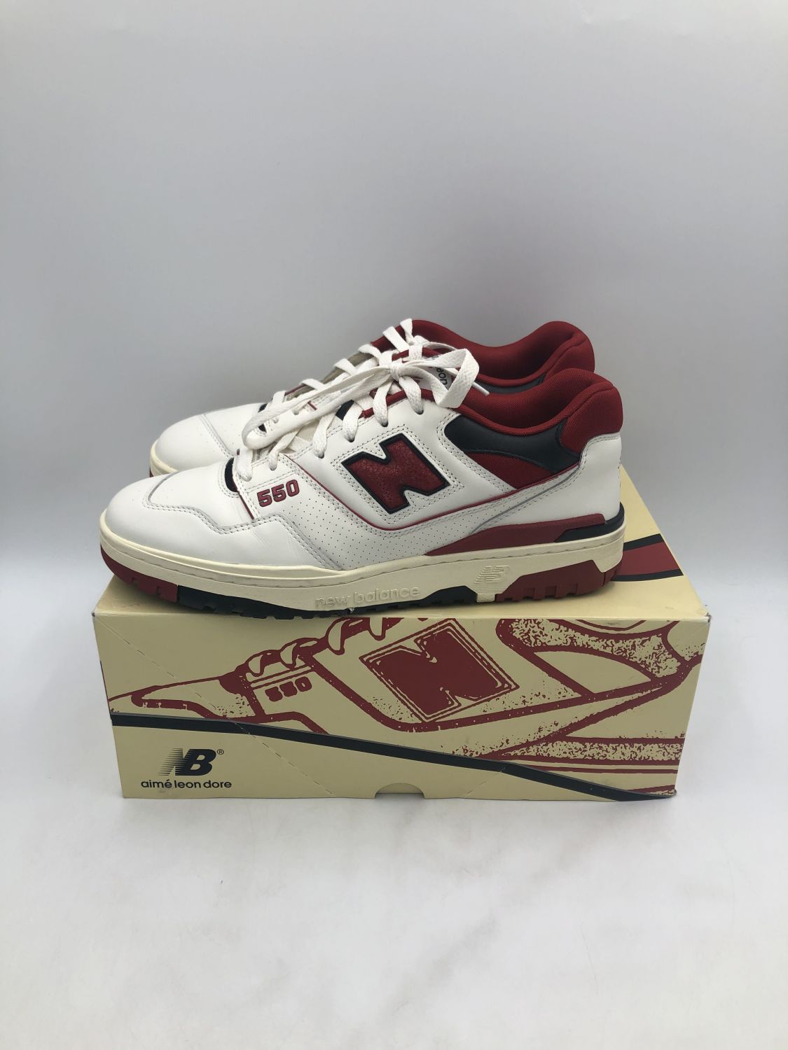 New Balance 550 Aime Leon Dore White Red | AfterMarket