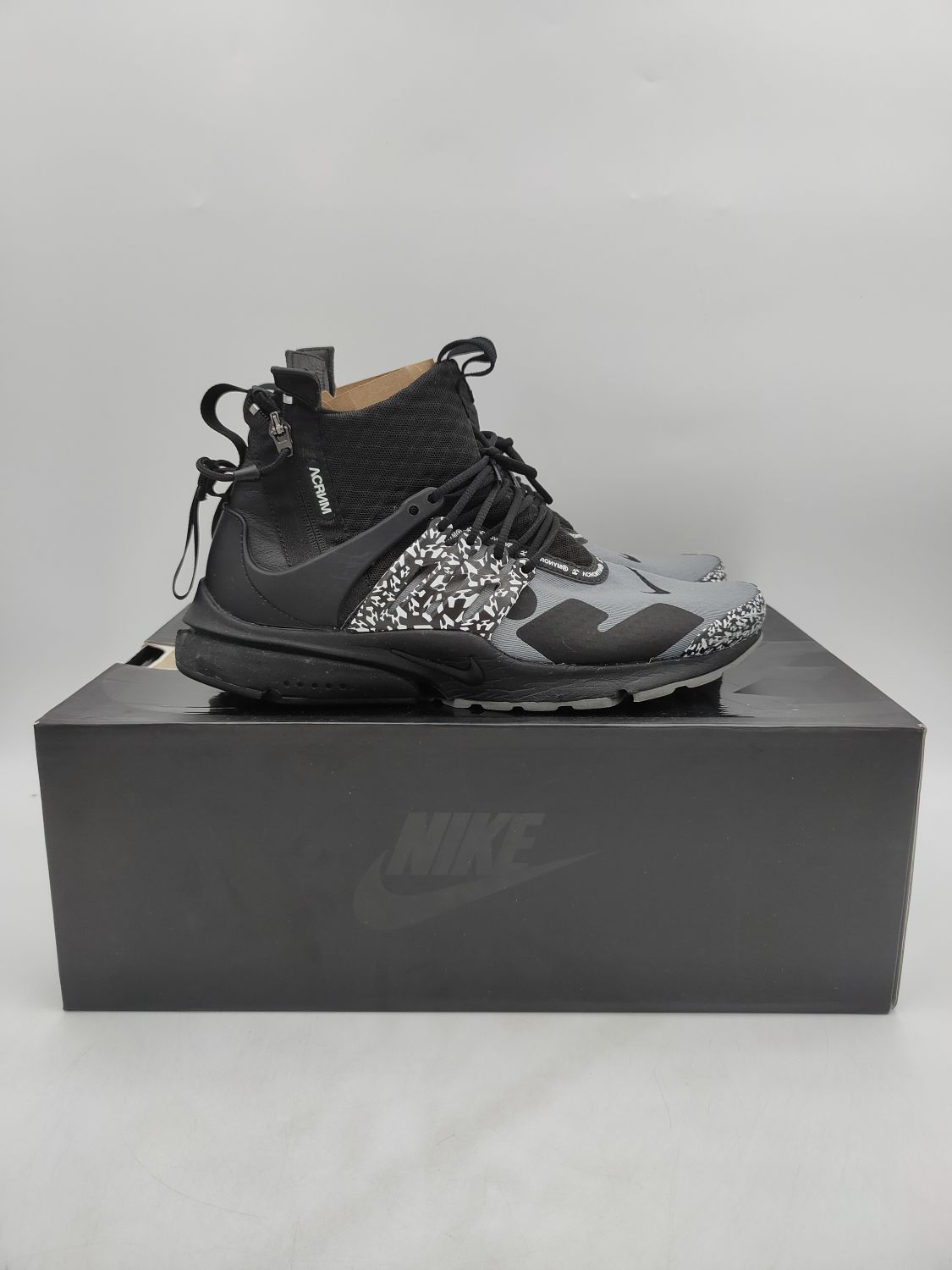 Air presto mid/acronym - cool outlet grey/black