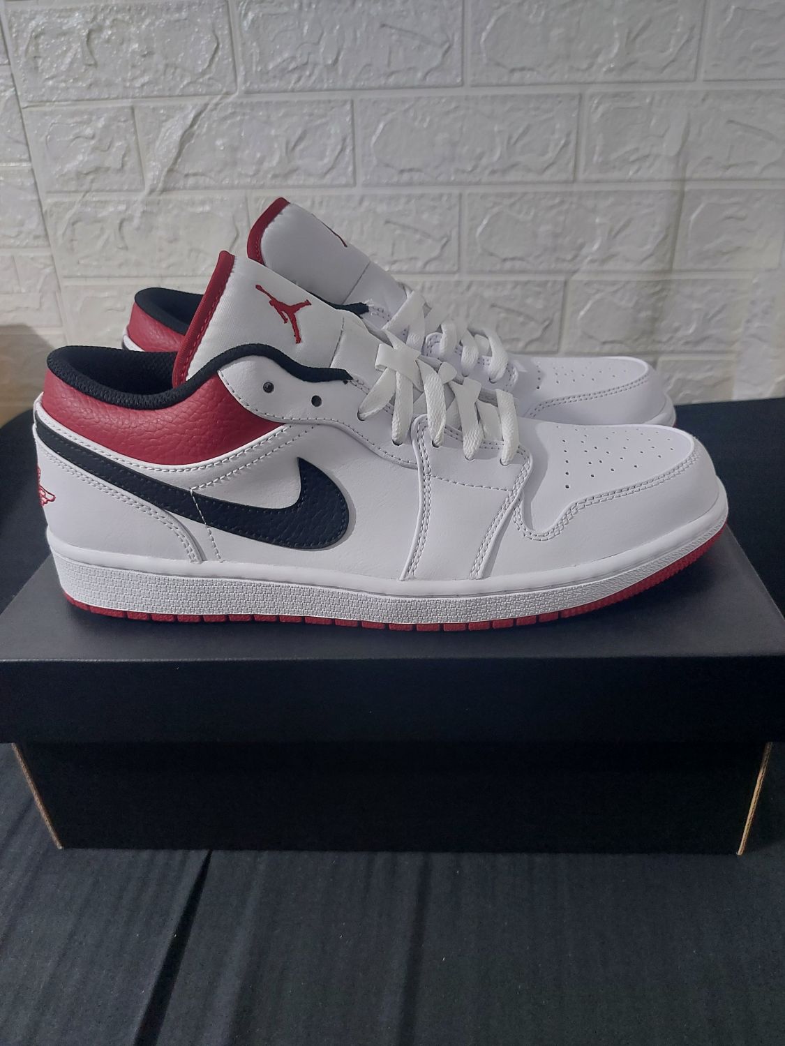 Jordan 1 Low White University Red Black AfterMarket