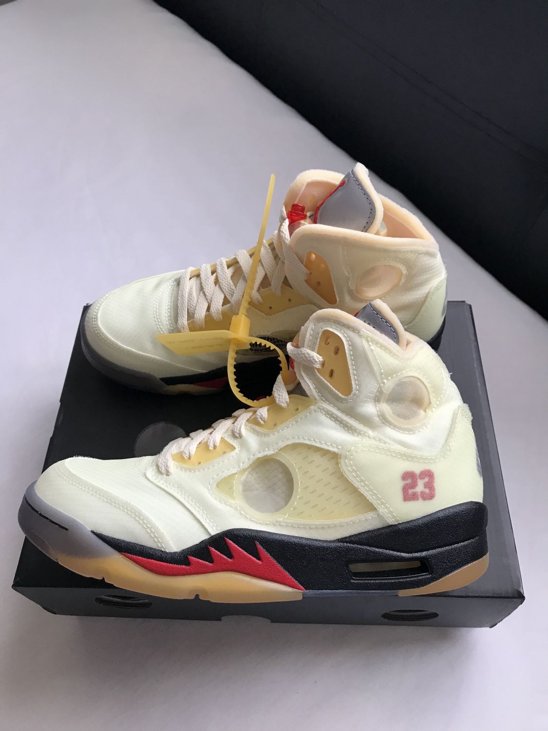 air jordan retro 5 off white sail