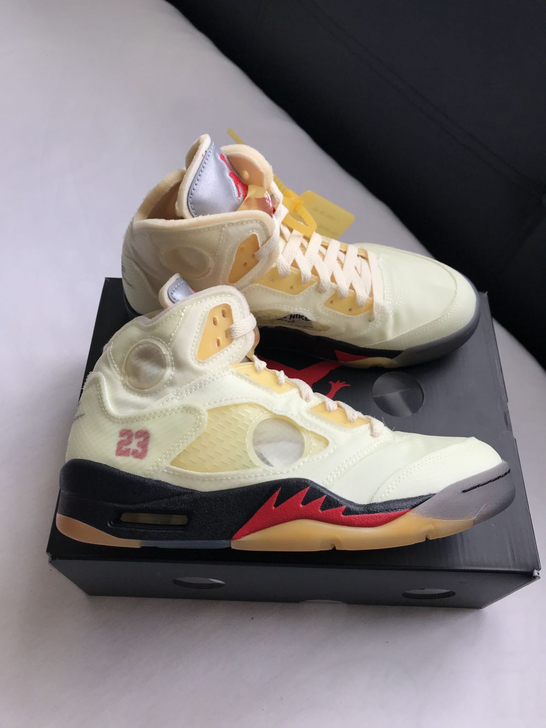 air jordan retro 5 off white sail