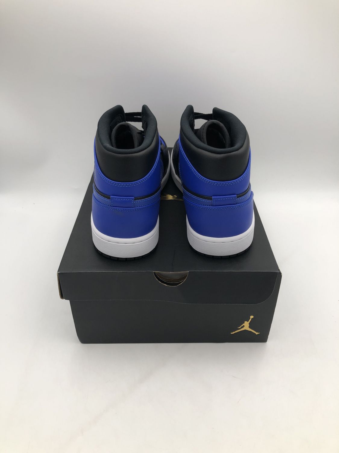 jordan 1 mid hyper royal tumbled leather