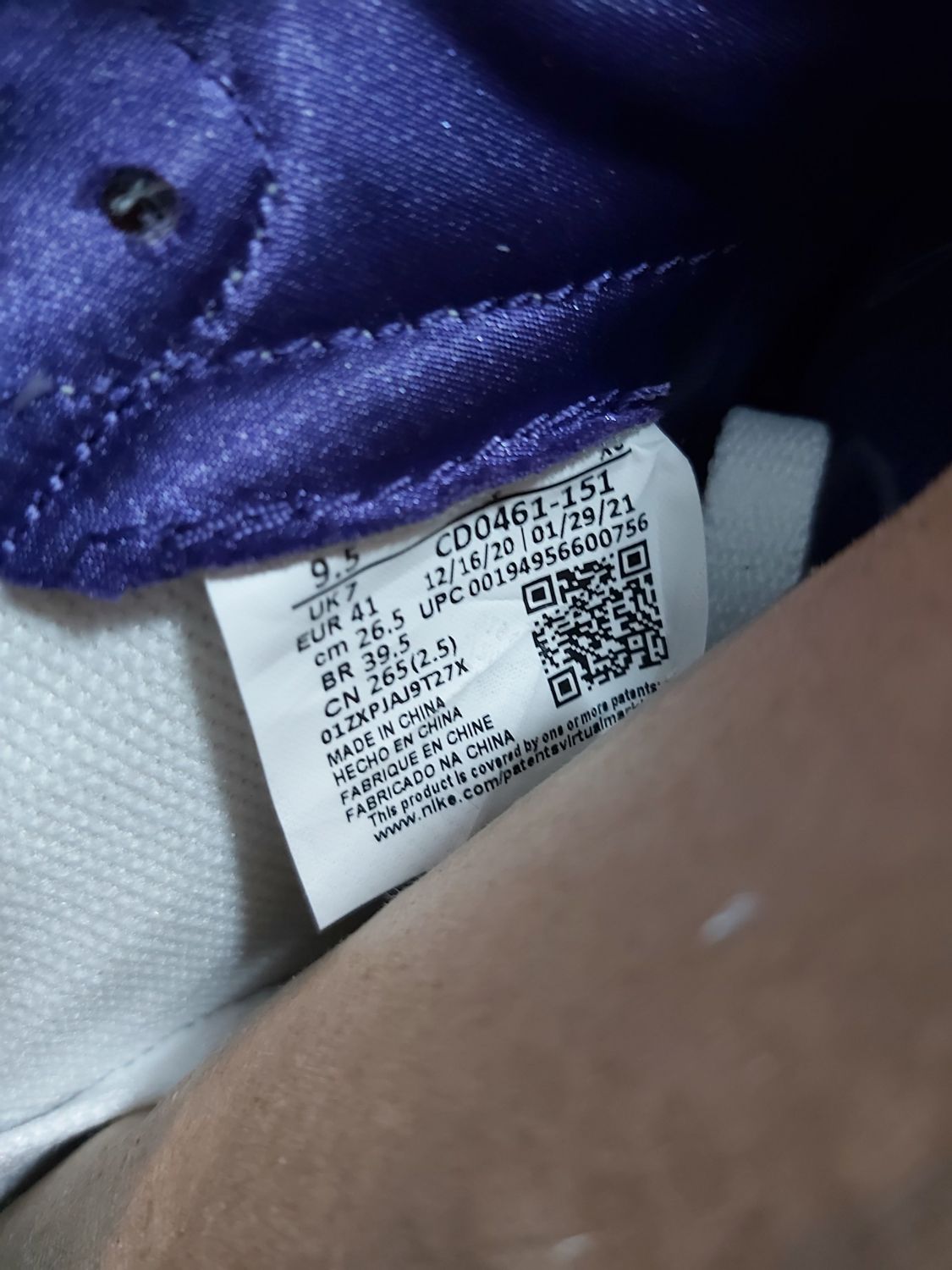 Jordan 1 Retro High Court Purple Womens AfterMarket