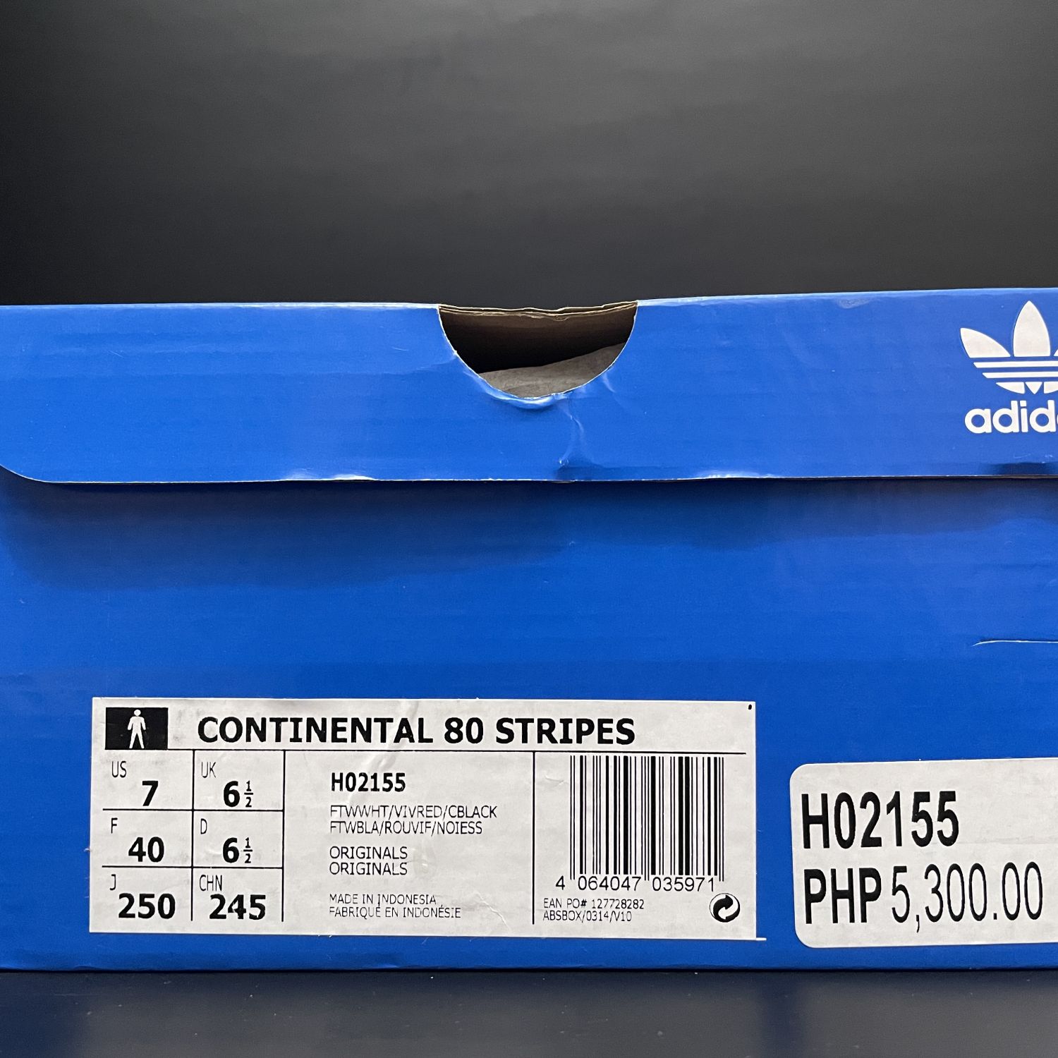 Adidas Continental 80 Stripes White Red AfterMarket