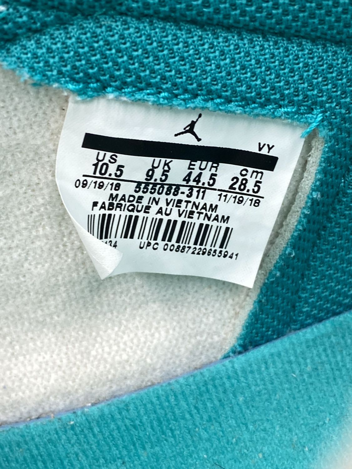 Jordan 1 turbo green 9.5 hot sale