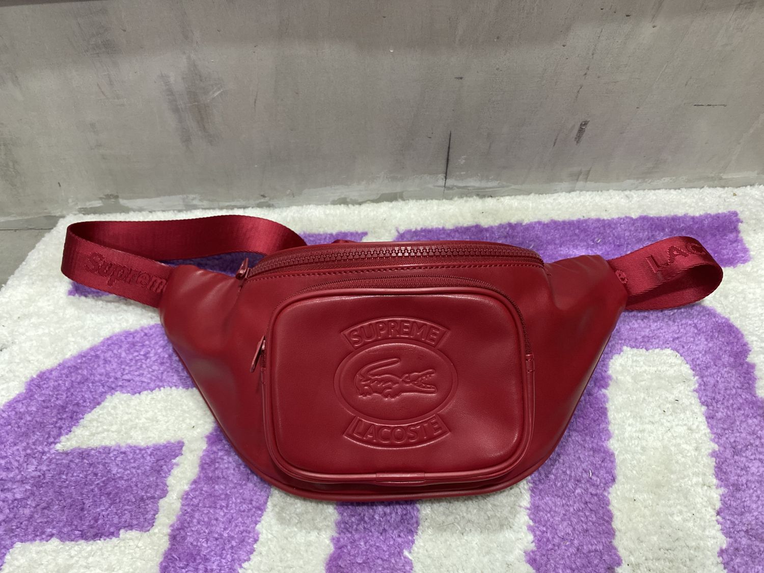 Supreme Lacoste Red Waist Bag | AfterMarket