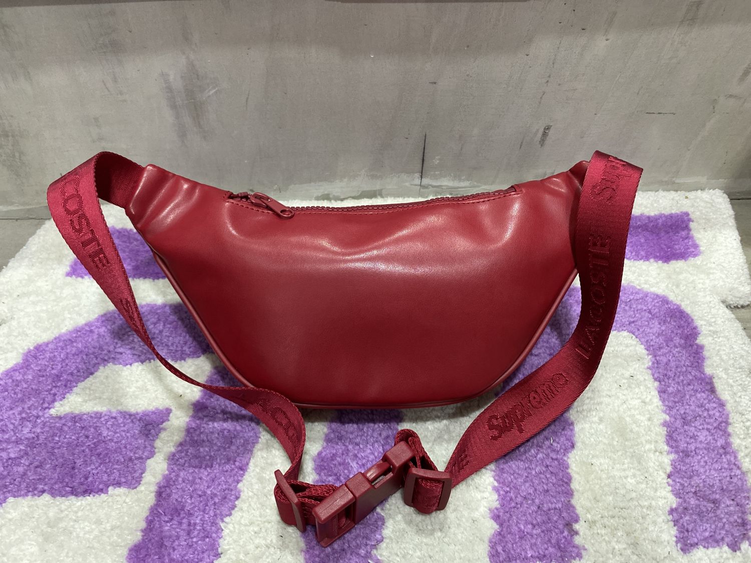 Supreme X Lacoste Red Waist Bag | AfterMarket