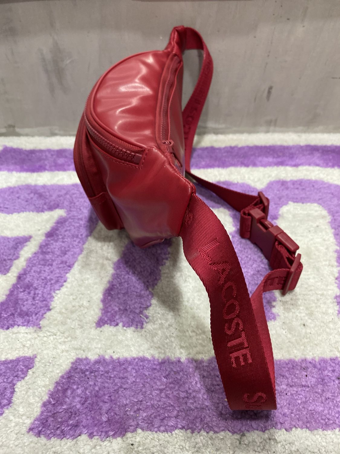 Supreme x Lacoste waist bag red