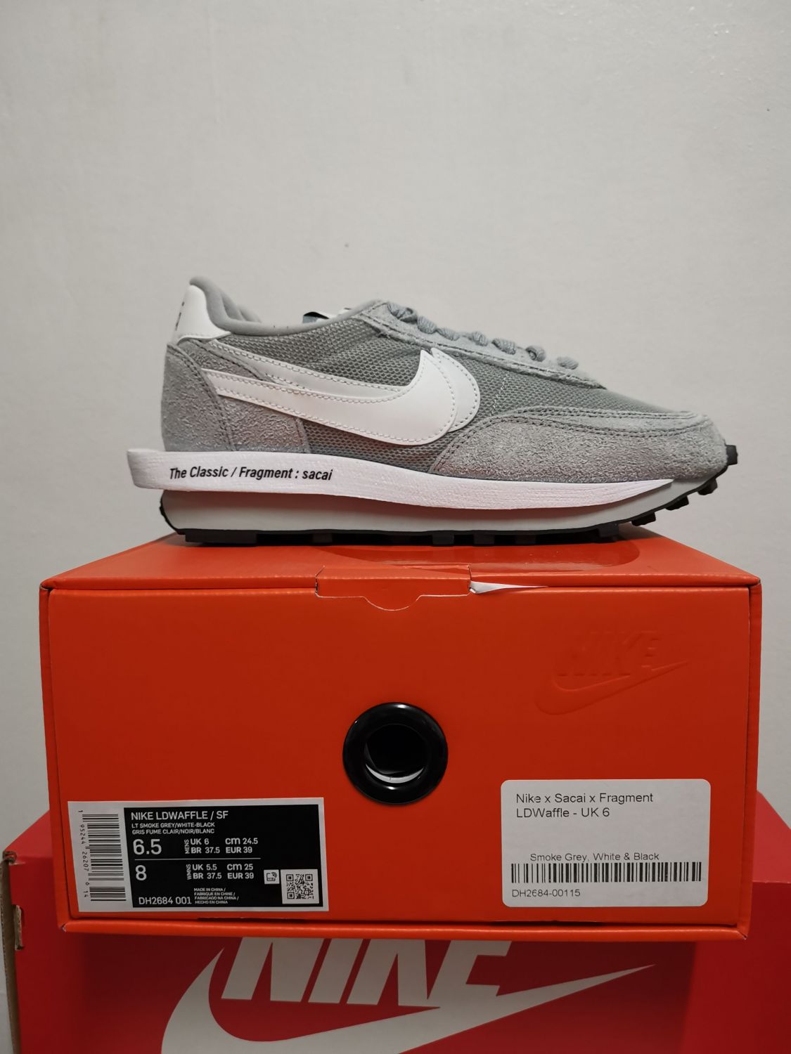 NIKE LD WAFFLE SACAI SF GREY FRAGMENT 25 スニーカー | shalva.org.il