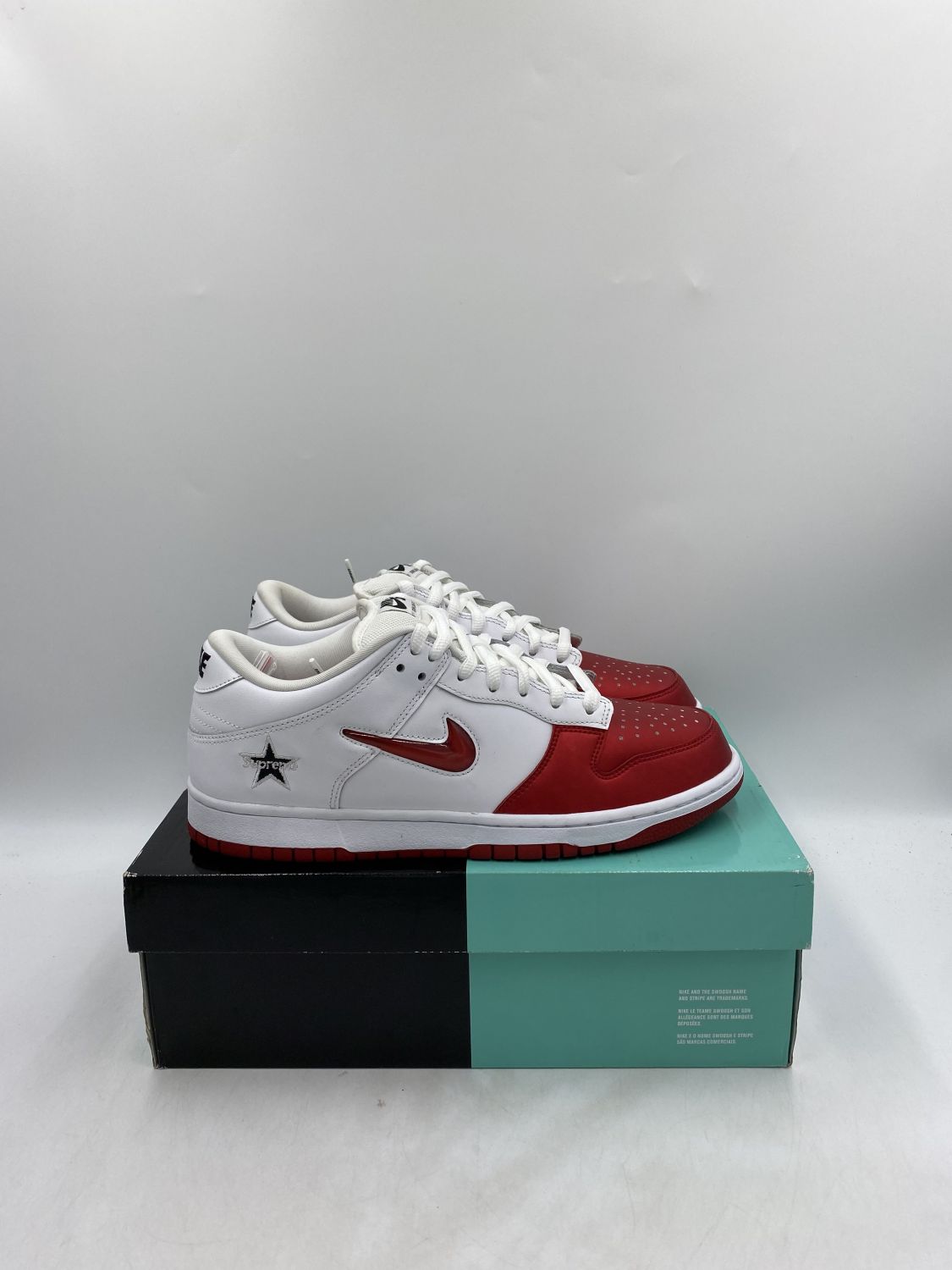 Nike SB Dunk Low Supreme Jewel Swoosh Red | AfterMarket