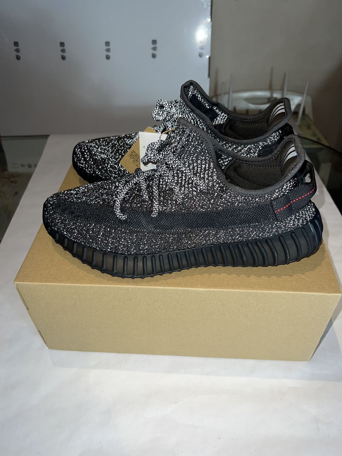 Yeezy black best sale full reflective