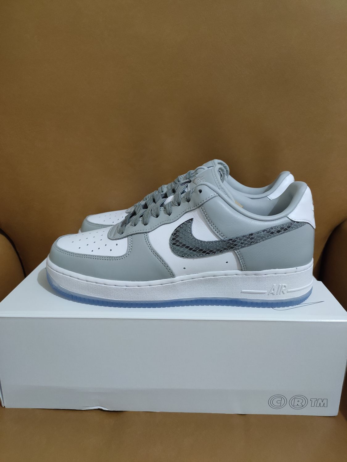 Nike By You Air Force 1 Low Dior Platinum Grey CT3761-991 Men's Size 8.5  Shoes