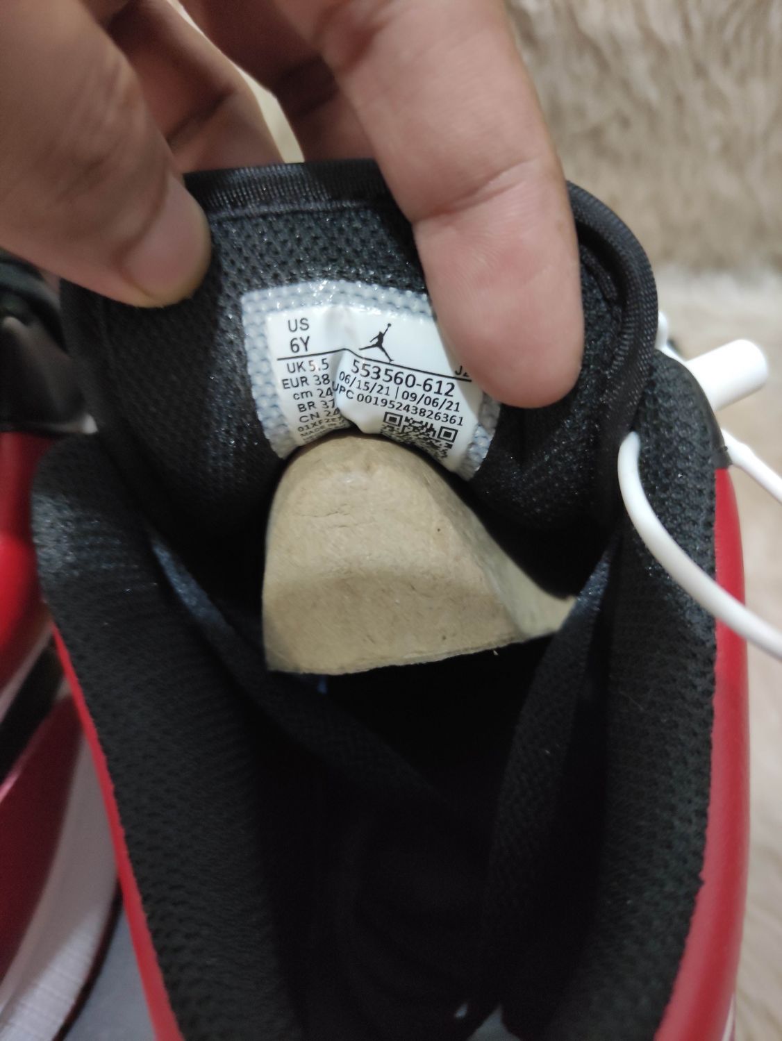Jordan 1 bred toe size 9 best sale