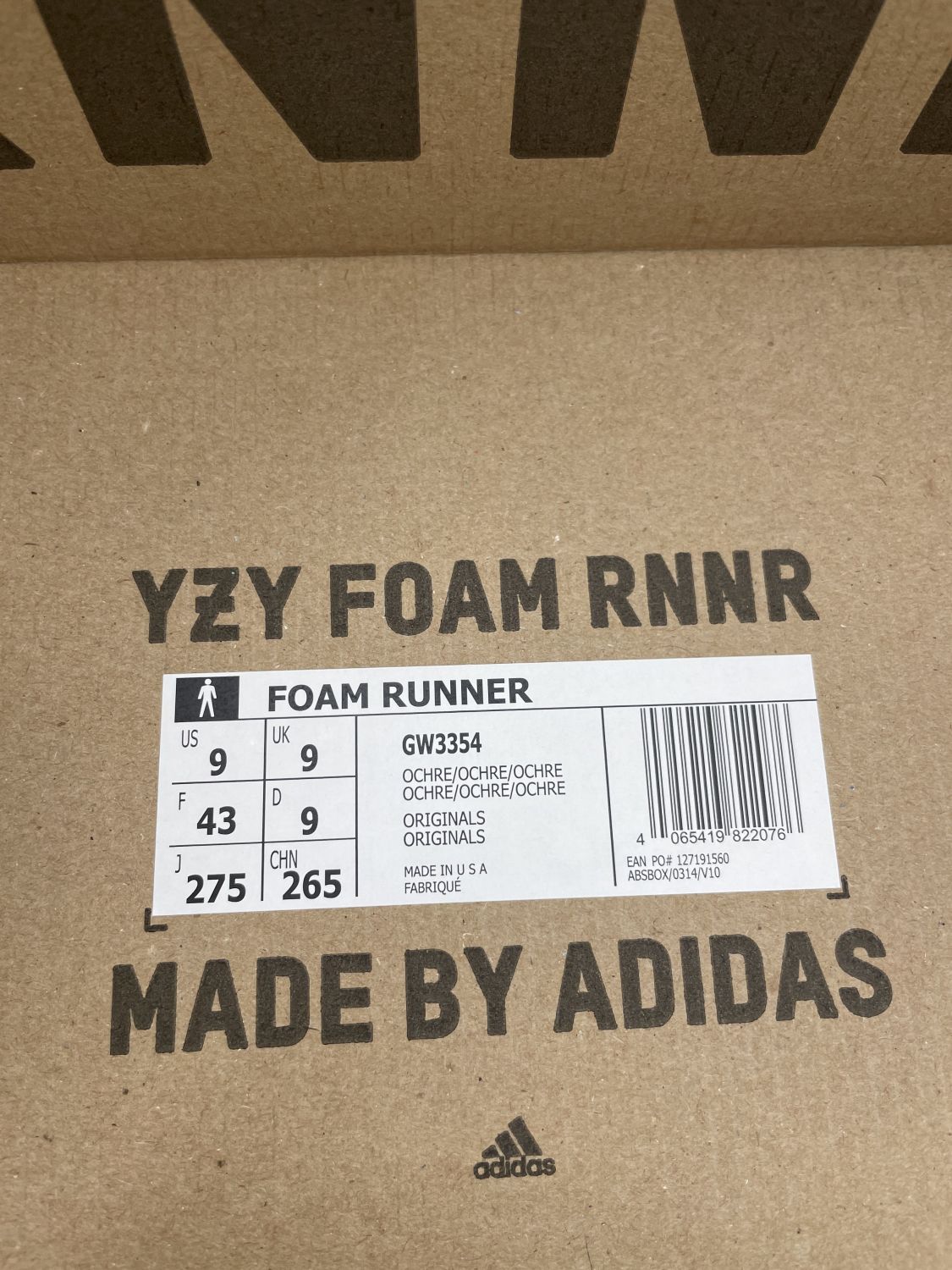 Adidas Yeezy Foam RNNR Ochre | AfterMarket