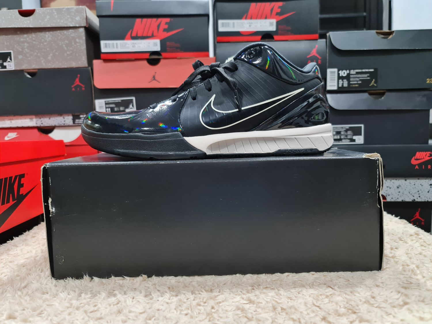 Undefeated kobe 4 black on sale mamba