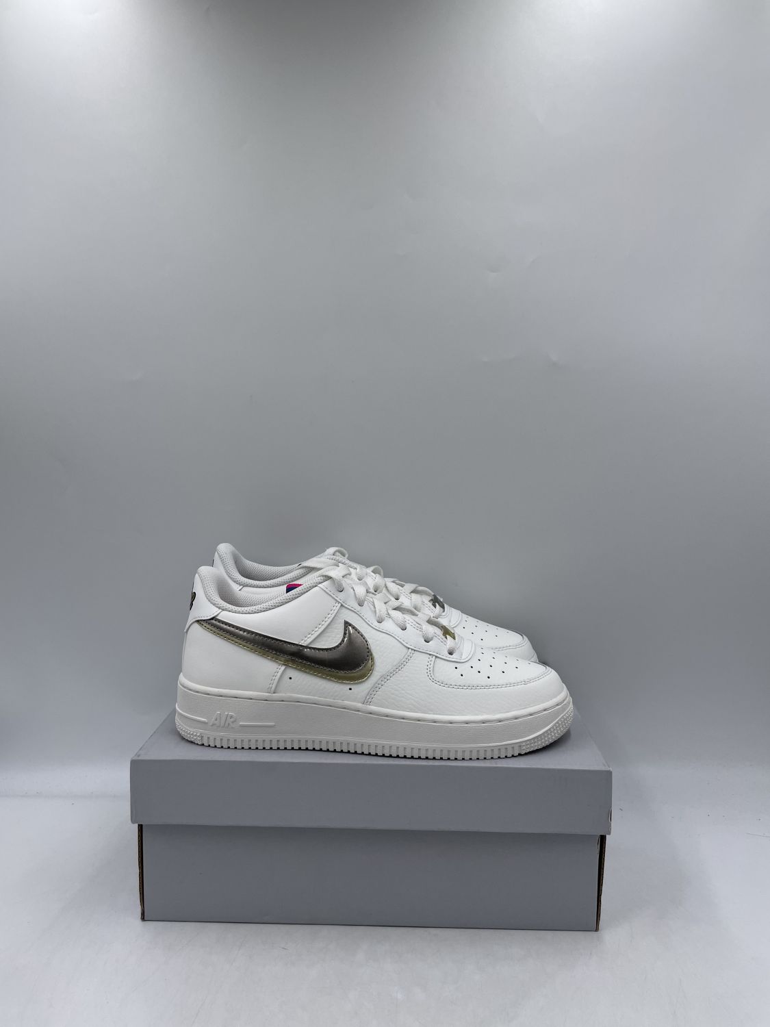 Nike Air Force 1 LV8 Double Swoosh Silver Gold (GS) | AfterMarket