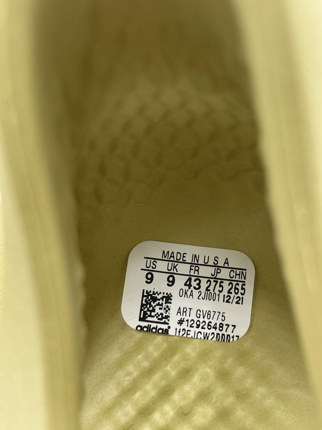 Adidas Yeezy Foam RNNR Sulfur AfterMarket