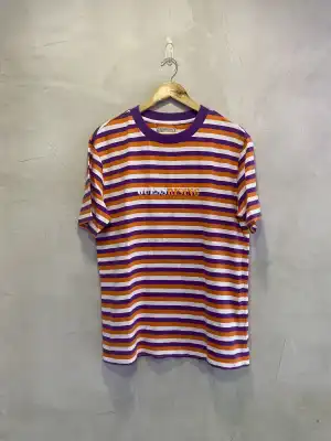 Guess striped shirt orange on sale